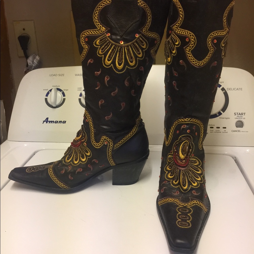 Embroidered cowboy boots