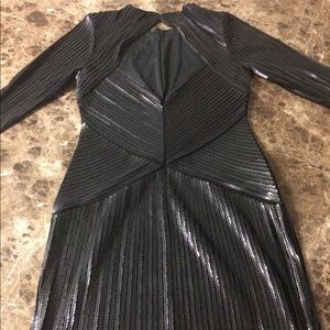 Express Sequin Cut Out Party Dress