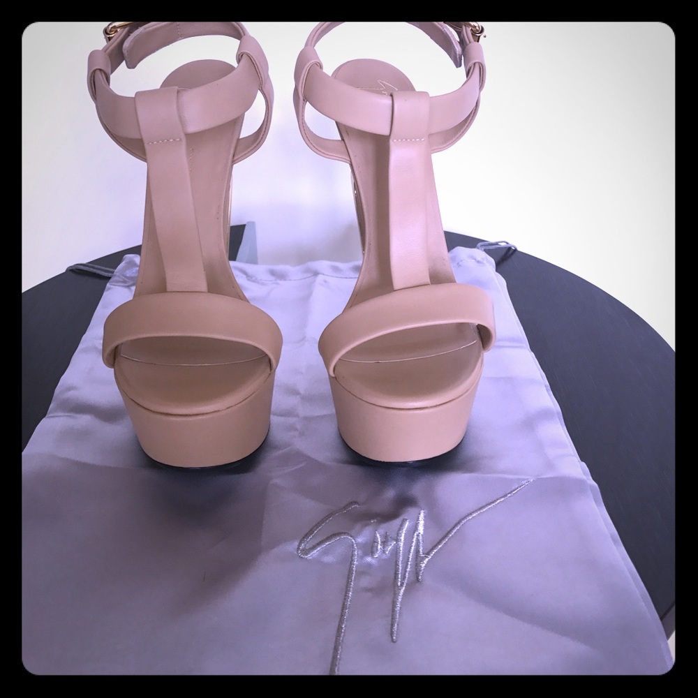 Giuseppe Zanotti Signature Leather Wedge Sandal