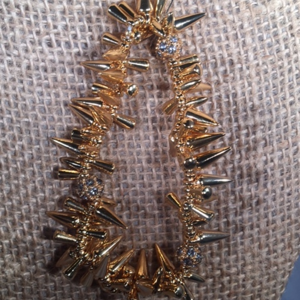Gold costume bracelet- punk
