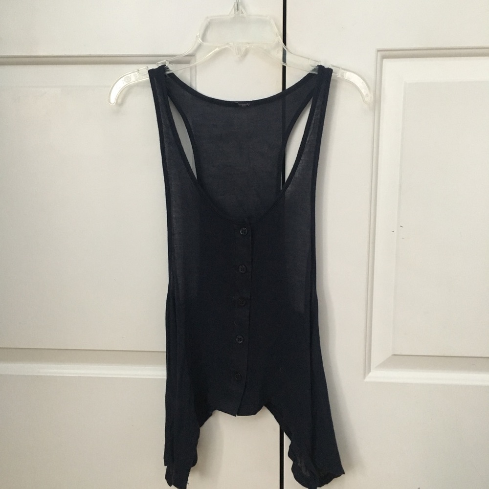 Brandy Melville navy racerback tank top
