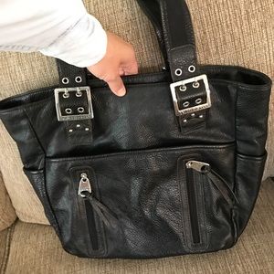 Tyler rodan true black leather purse