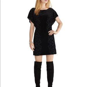 WHBM velvet flutter sleeve dress
