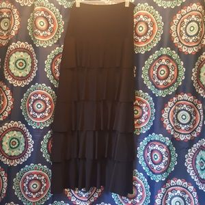 Junee black ruffled skirt