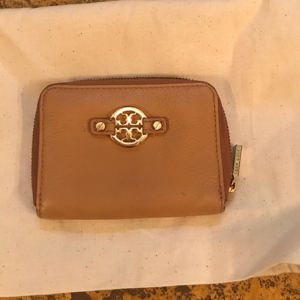 Tory Burch Amanda zip coin case-tan