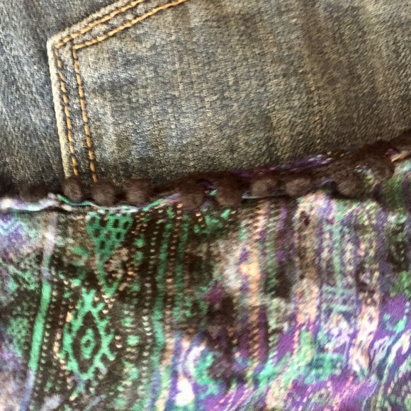 UO open back flowy fringe pom Pom Hem tank Medium - Picture 5 of 8