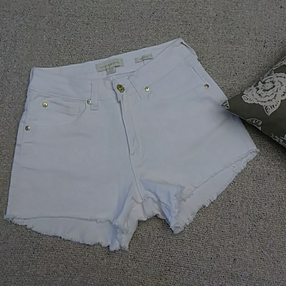 EUC White Mid-Rise Shorts