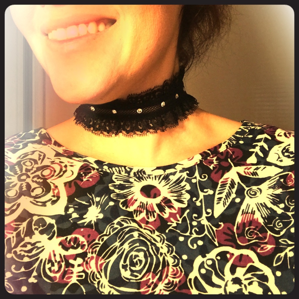 Handmade original Black Lace choker