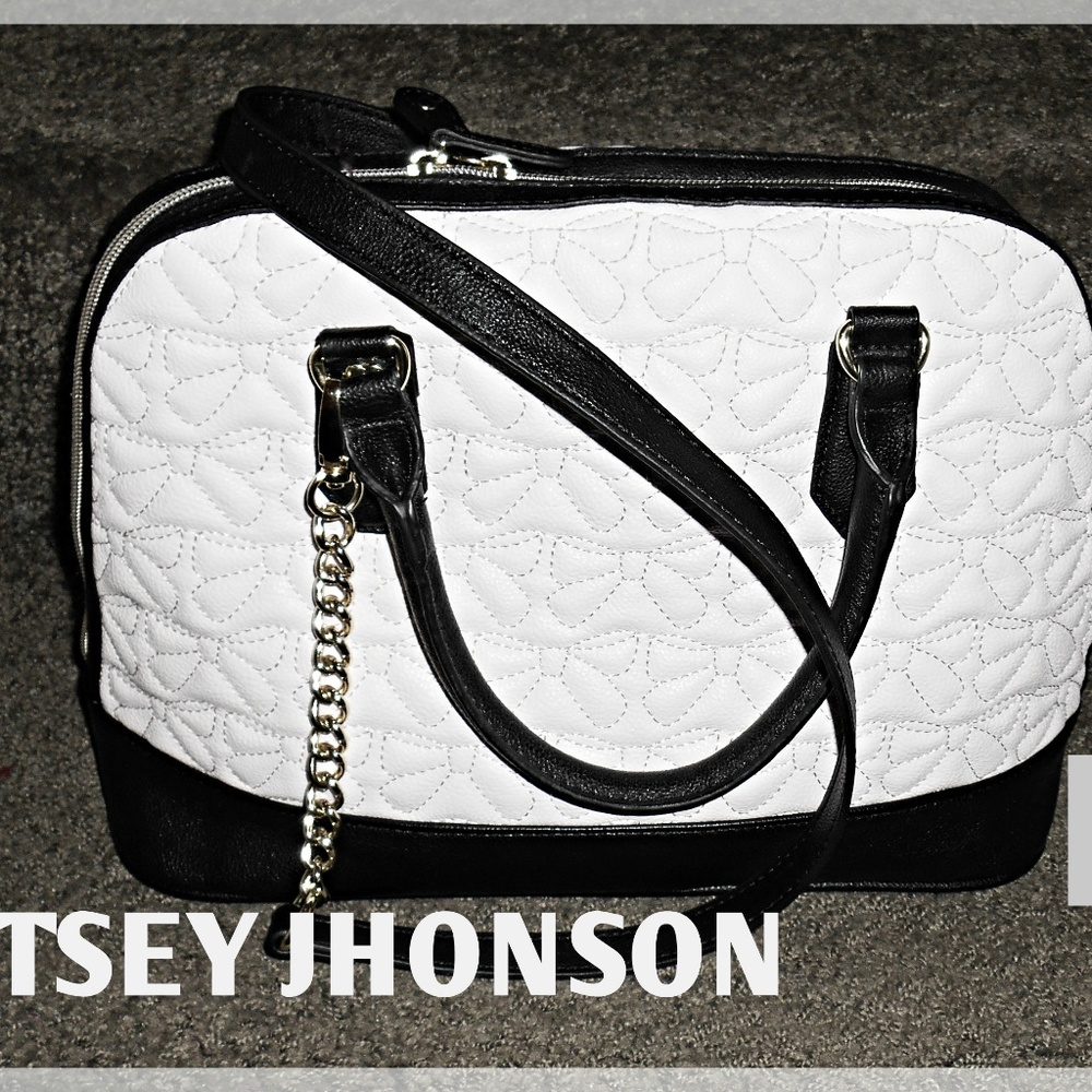 Betsey Johnson Quilted Dome Satchel Blush Pink.