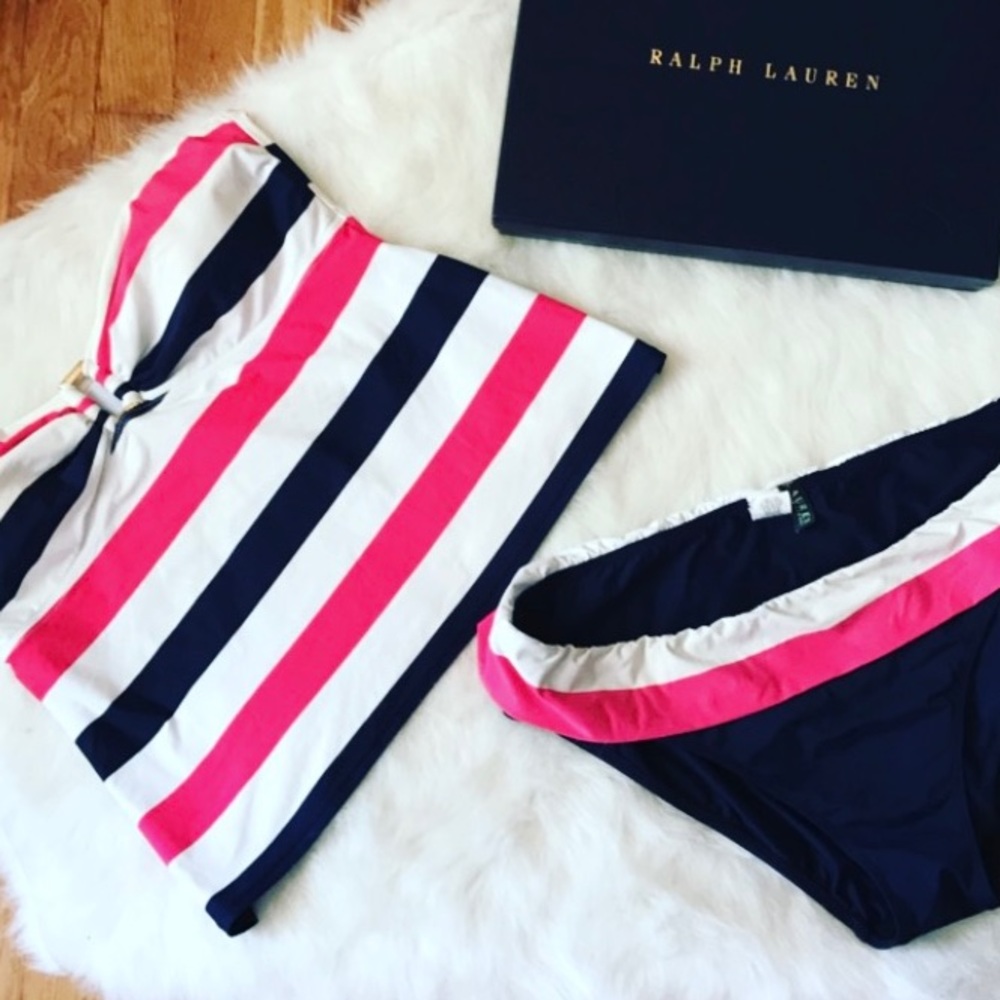 LAUREN Ralph Lauren Strapless Bathing Suit