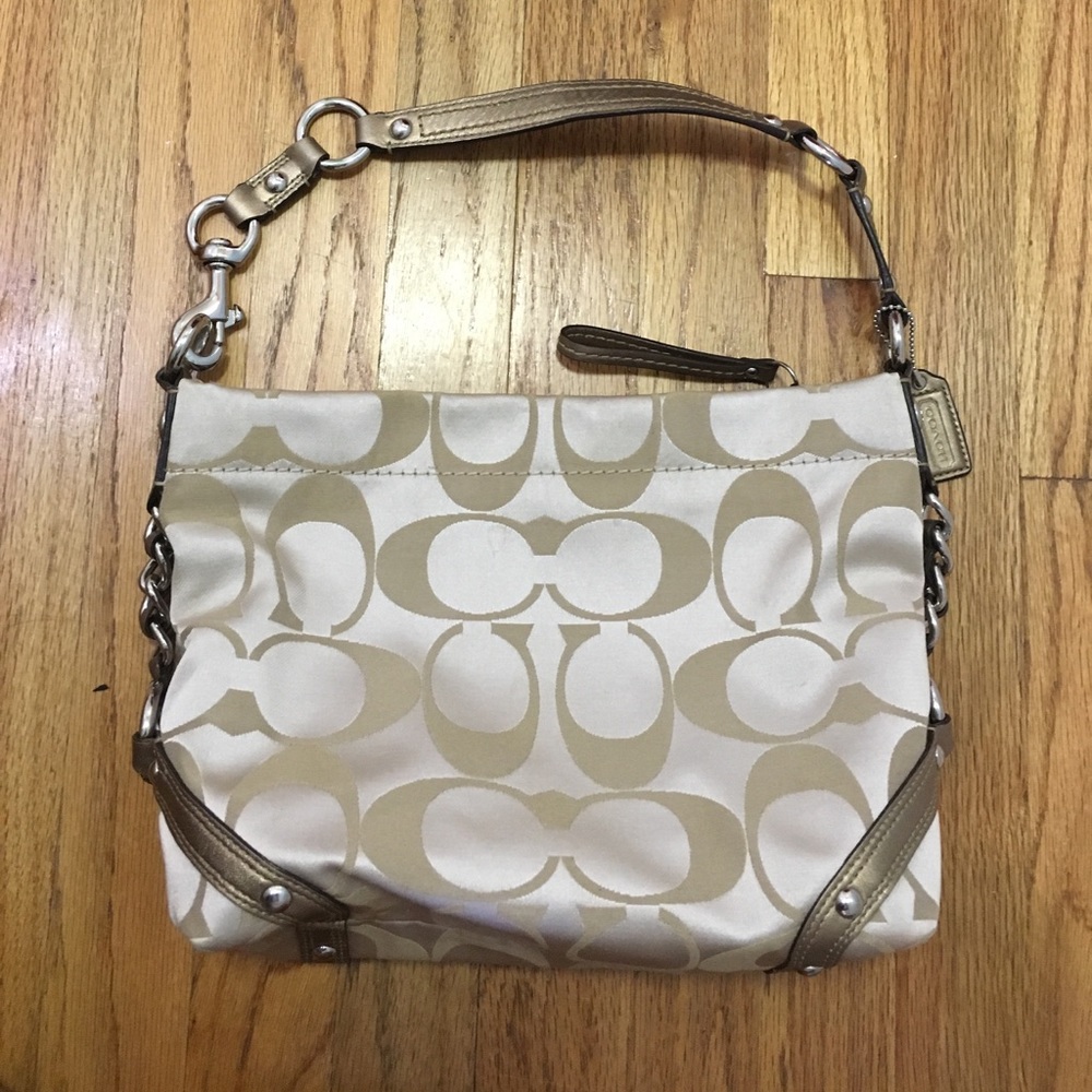 COACH✨Bag Signature F15250 ハンドバッグ Coach | Bags | Authentic Coach F525 Signature Satin Carly | Poshmark