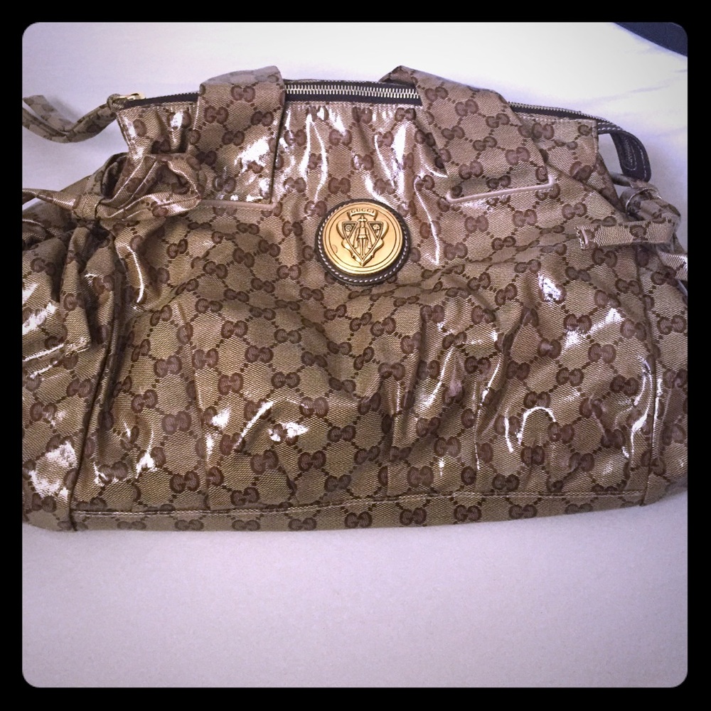 Gucci vinyl handbag