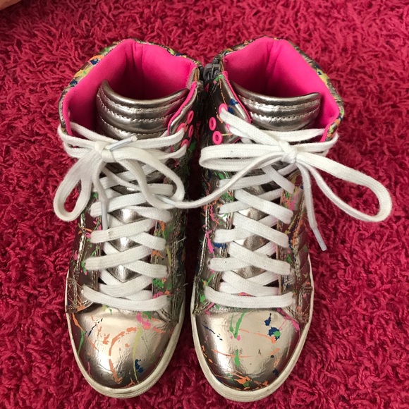stevie's Other - Stevie's paint 🎨 splashed silver high tops