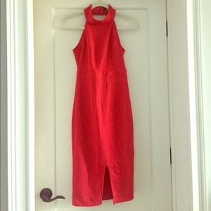 Outstanding features Red midi dress