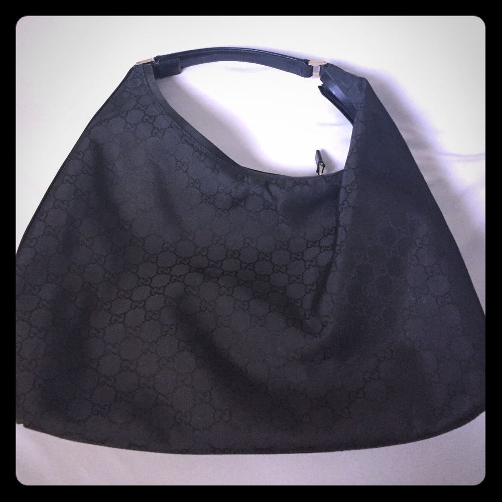 Gucci black GG shoulder bag