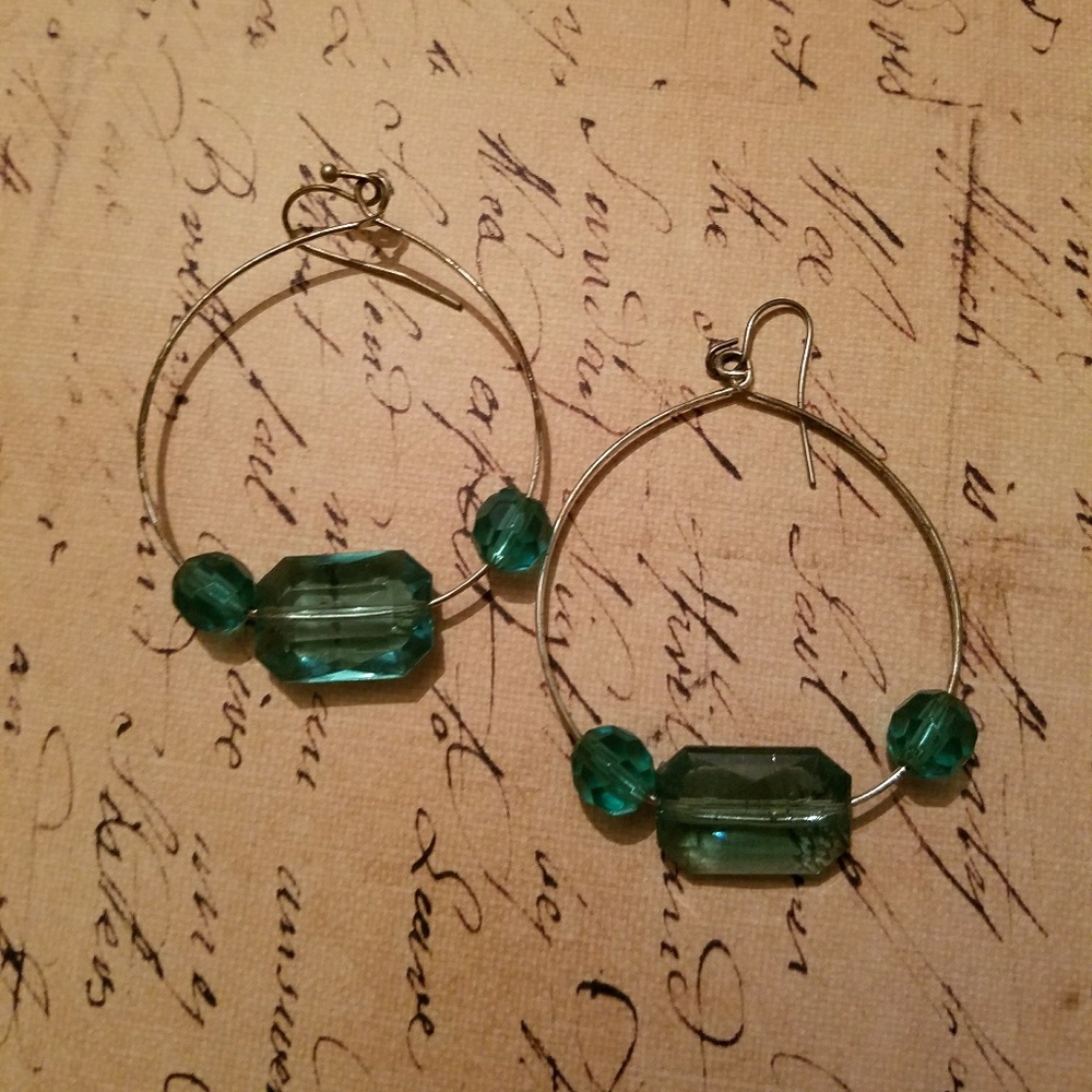 Blue and Silver Earrings