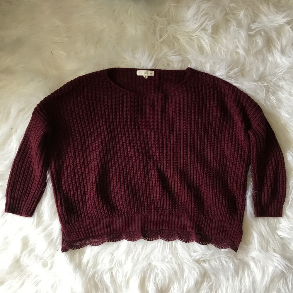 L.A Hearts Red Oversized Sweater