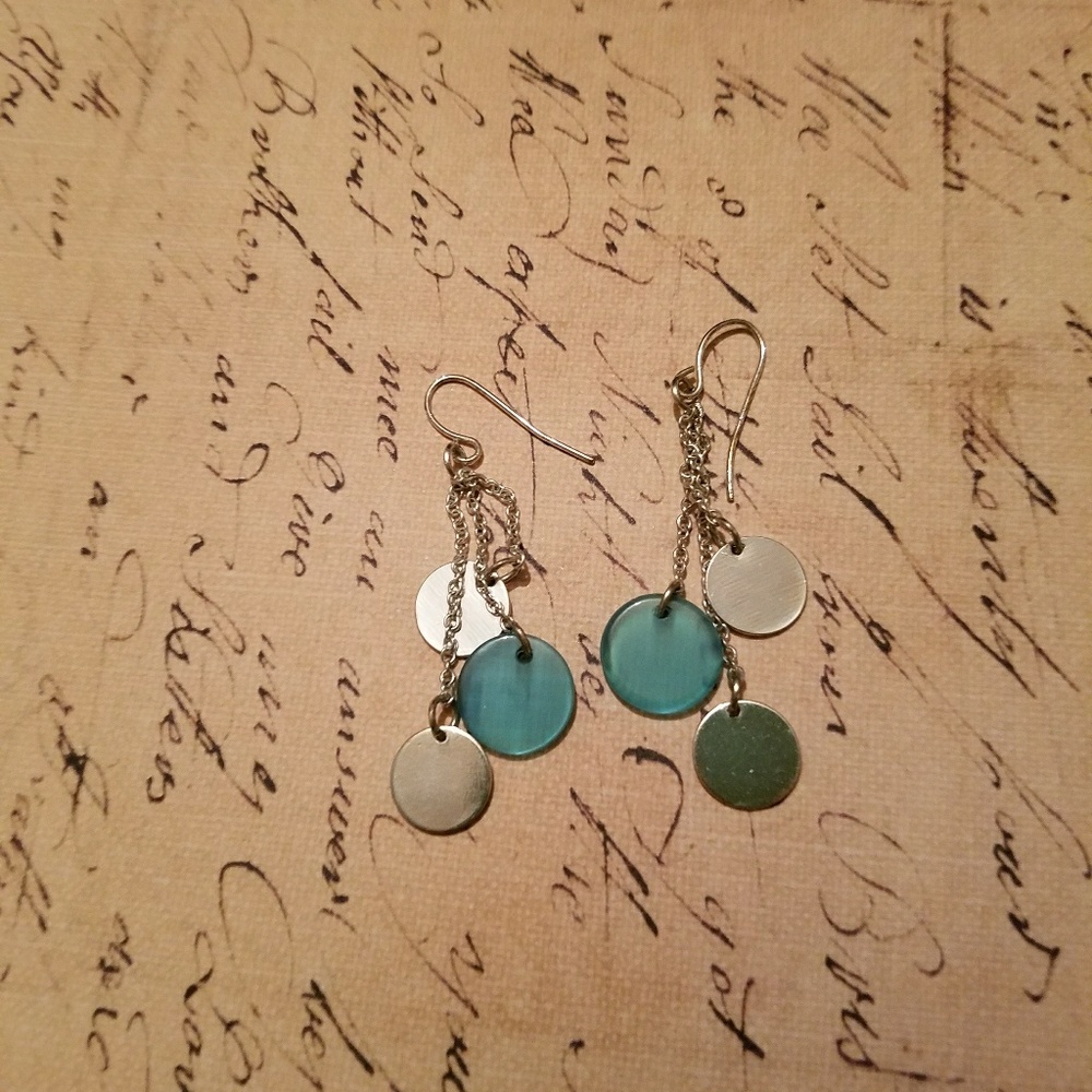 Blue and Silver Earrings