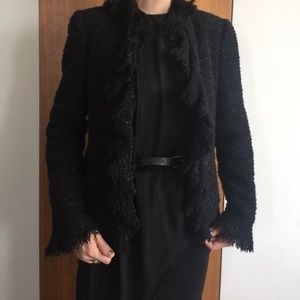 Armani collezione fringe tweed jacket