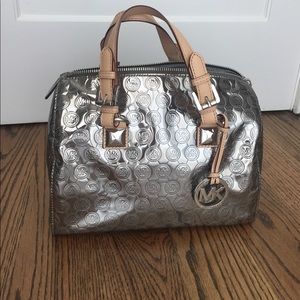 Michael Kors medium logo satchel handbag