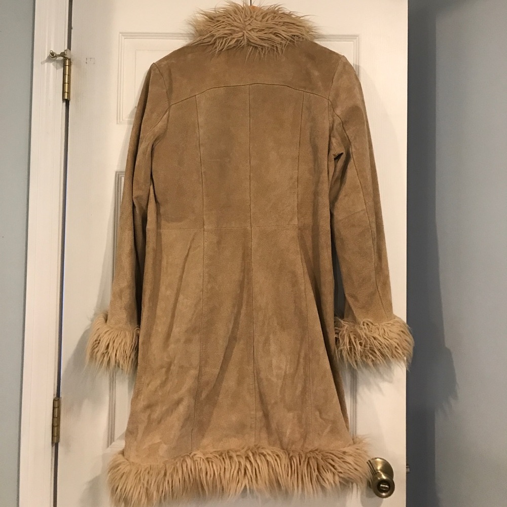 Long Leather fur lined jacket - Picture 5 of 6