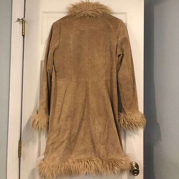 Long Leather fur lined jacket - Picture 5 of 6