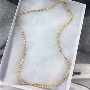 Gold rope with cz diamonds