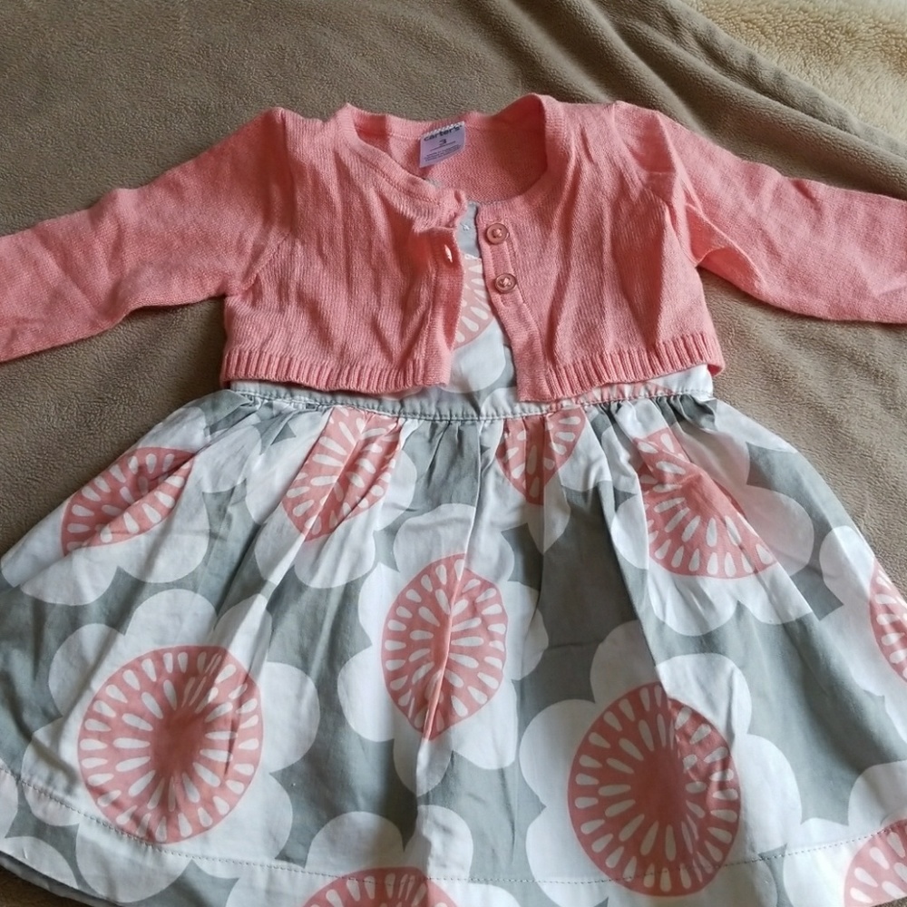 Dress and matching cardigan