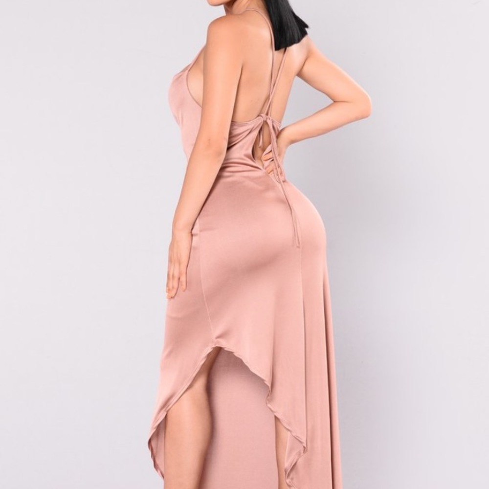 Rose pink maxi dress