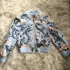 Urban Republic Girls Floral Bomber Jacket size 5/6