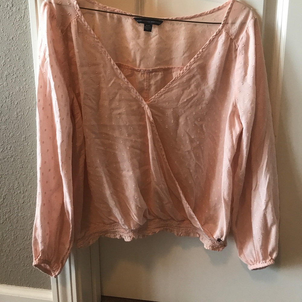 American Eagle blush blouse