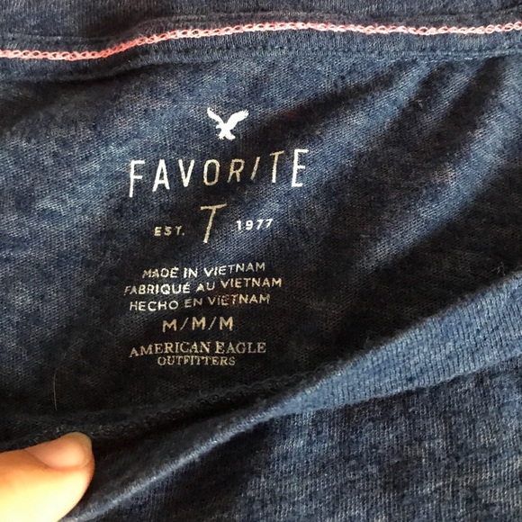 American Eagle Outfitter Deep Blue Fitted Tee! - Picture 2 of 3