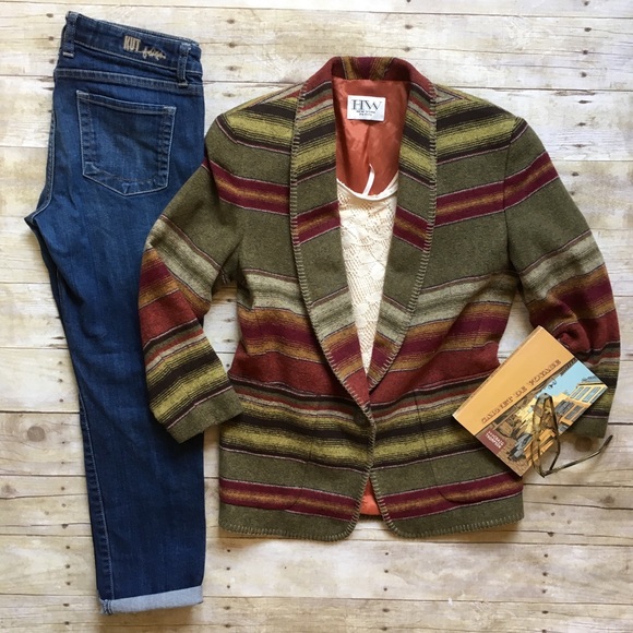 Vintage Jackets & Blazers - Vintage blanket blazer