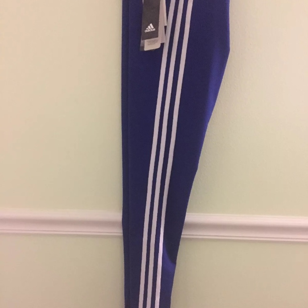 ADIDAS LEGGINGS TIGHTS 3 STRIPE D2M BLUE WHITE