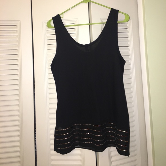 J.Crew Black Tank Top with Gems - Picture 2 of 3