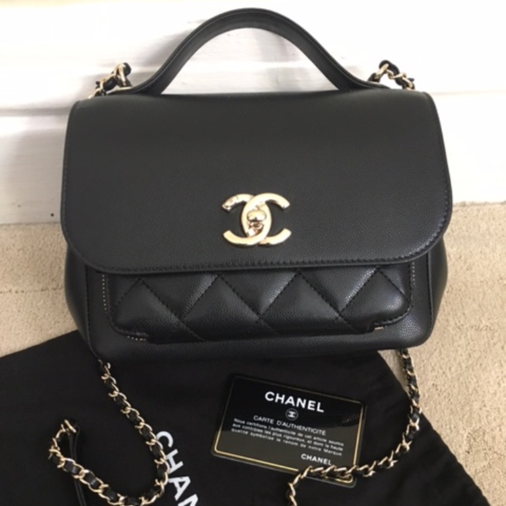SOLDAuthentic Chanel small black business affinity