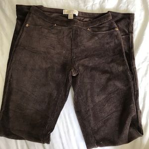 Michael kors brown suede leggings
