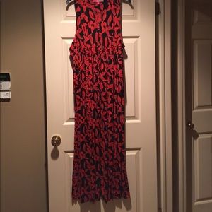 Plenty by Tracy Reese orange and black maxi dress