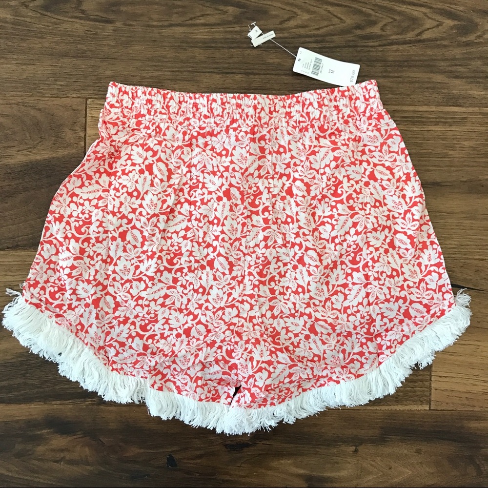NWT Anthro Fringe Floral Boho High Waist Shorts - Picture 5 of 8