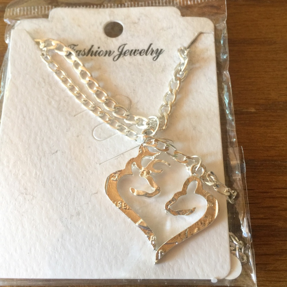 Couple browning deer buck head cut from fake coin