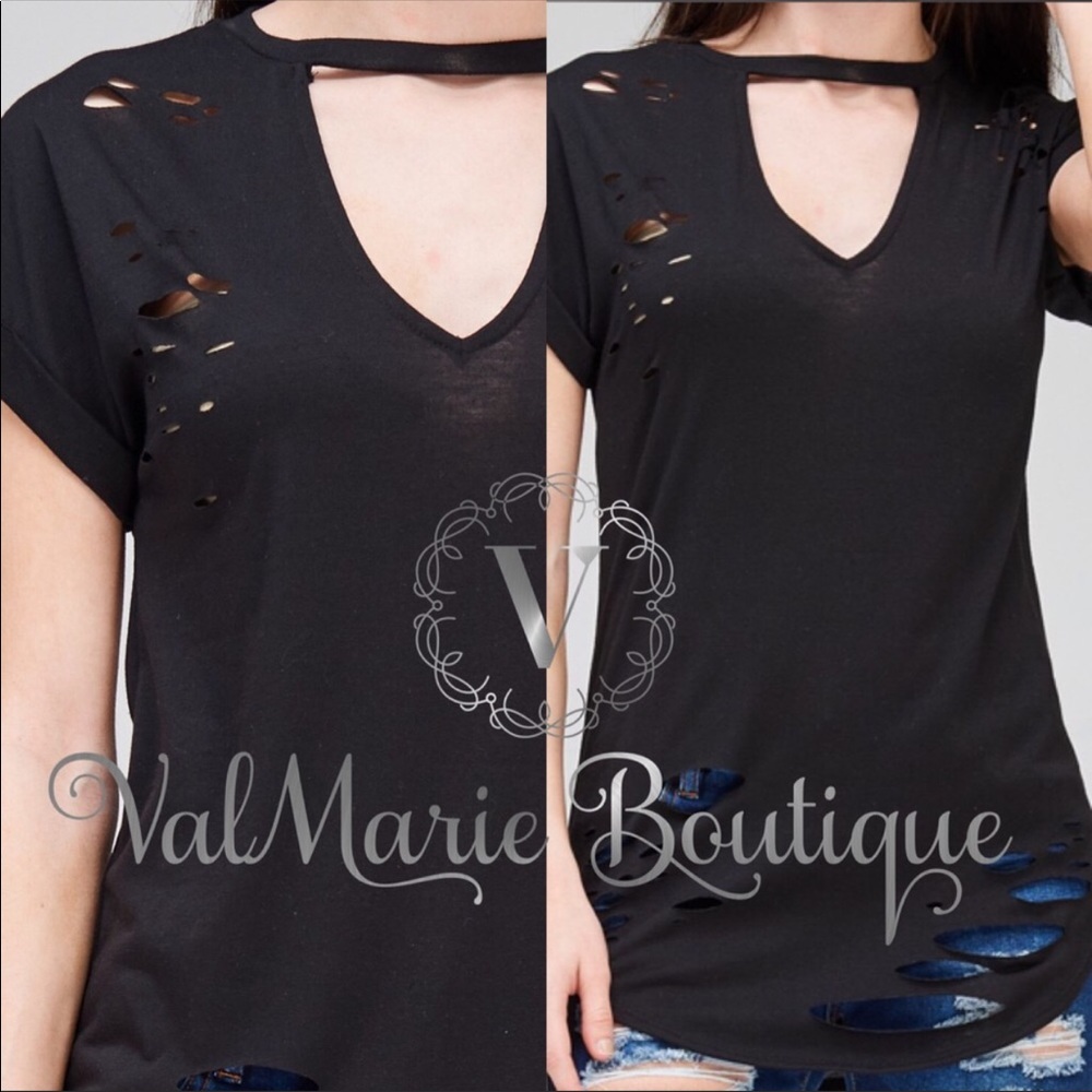 Destroyed long and lean Tshirt - Picture 3 of 3