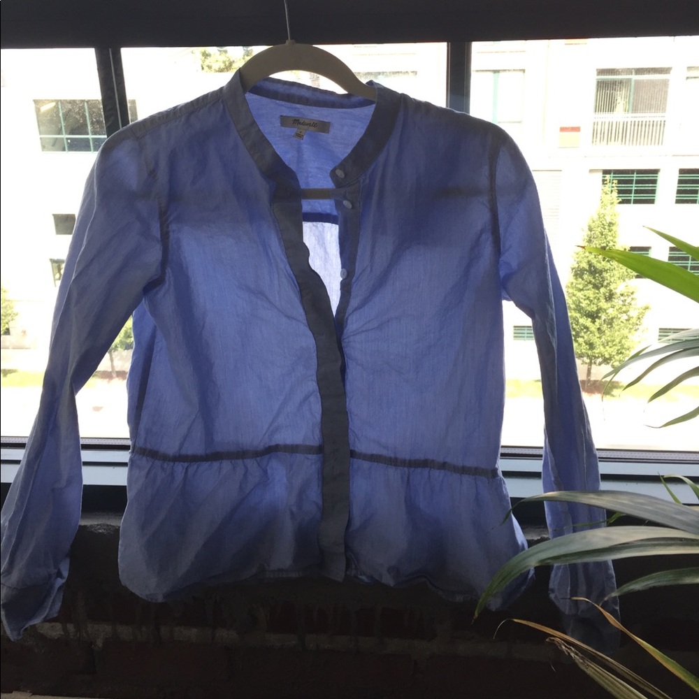 Poplin, peplum Madewell button down