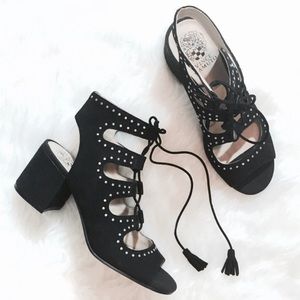 NWOT Vince Camuto Henley black lace up sandals