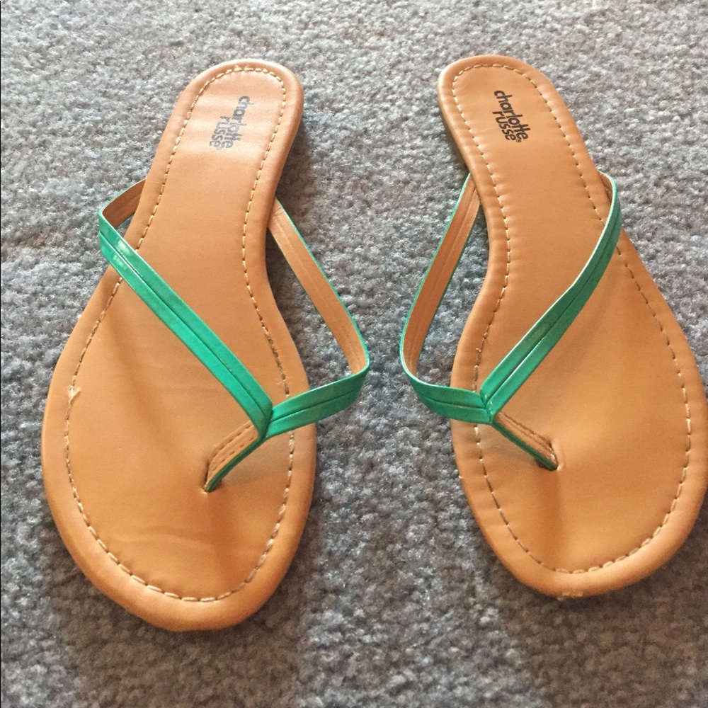 Charlotte Russe Teal Flip Flops
