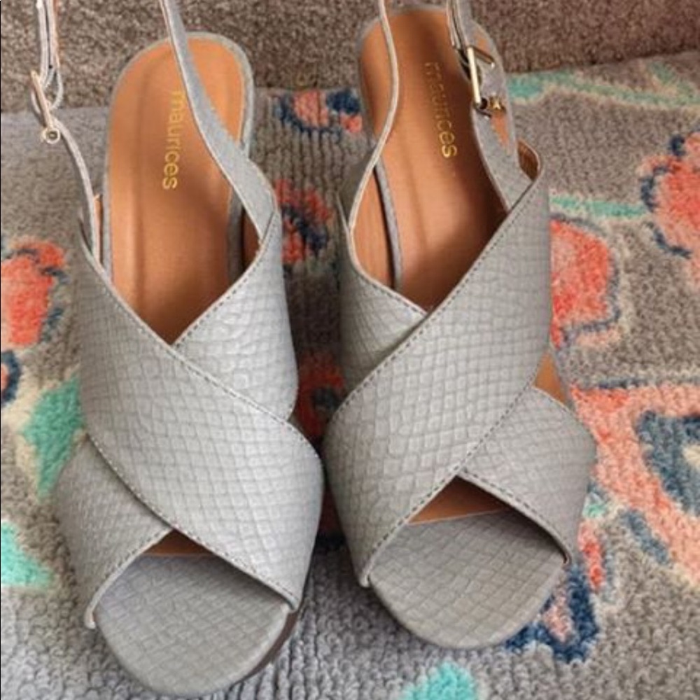 Grey wedges size 8