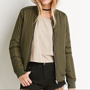 Forever21 Green Bomber Jacket