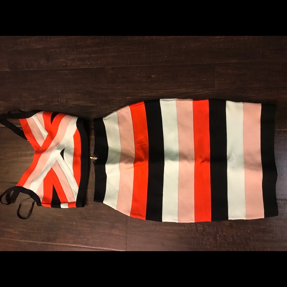 Bebe two piece bandage dress