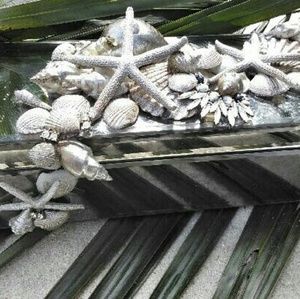 Mirrored seashell jewelry box