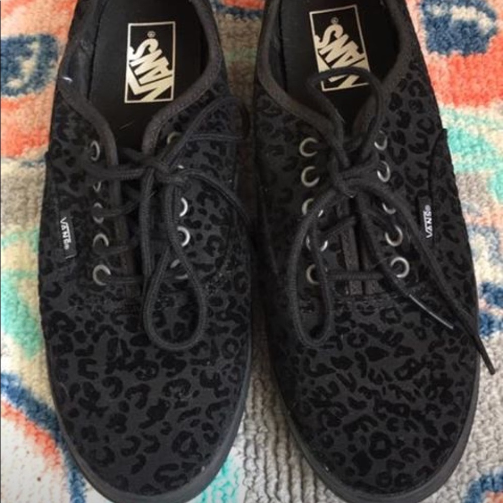 Black Leopard Vans