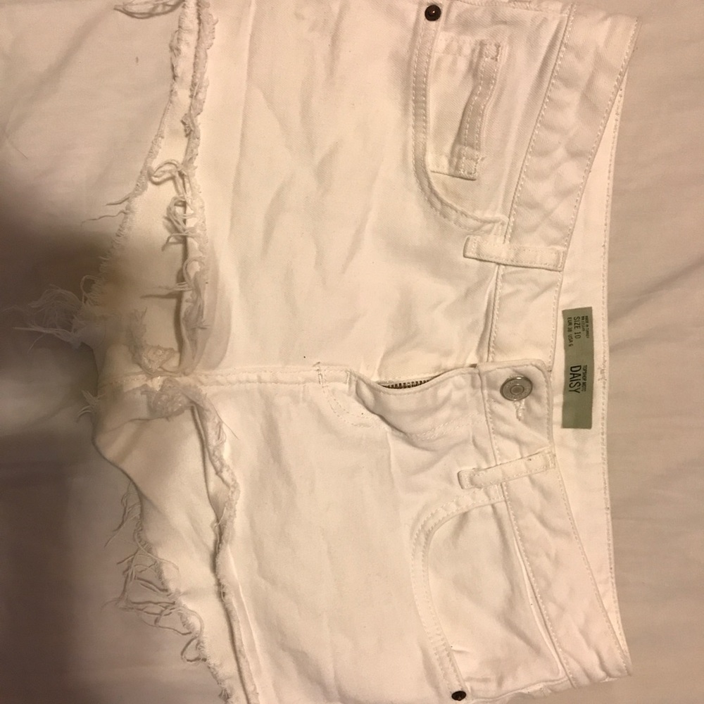 White shorts from top shop